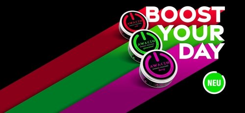 Tabak der Serie Awaken Energy Pouches