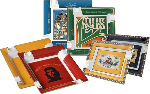 Zigarrenzubehör der Serie Elie Bleu Porzellan-Aschenbecher