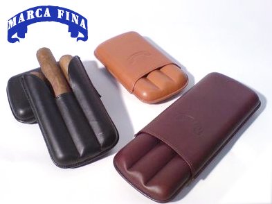Marca Fina Lederetui Zigarrenzubehör der Serie Marca Fina Lederetui