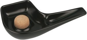 Pfeifenzubehör Aschenbecher  Classic Keramik schwarz/matt 1 Ablage (520204)