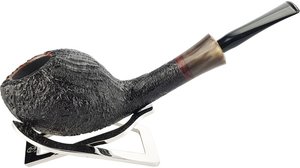 Pfeifen Freehand Pfeifen  Reiner Thilo Schwarze Sandgestrahlte Freehand mit Horn Gruppe A2 Pfeife 8047