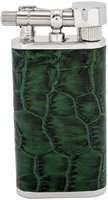 Pfeifenzubehör Pfeifenfeuerzeug  Pearl Rindleder mit Krokoprägung grün (PE72927-50) (14820)