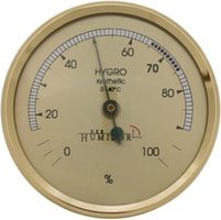 Der Humidor Haarhygrometer Messingfarben (150MS) inkl. selbstklebender Magnetsystemhalterung