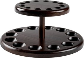 Pfeifenzubehör Pfeifenständer  Classic Holz 12er braun rund (708001)