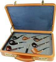Pfeifen Pfeifen Sets  Dunhill Pipes Leather suitcase