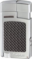 Zigarrenzubehör Feuerzeug  Xikar Silber Carbon (523SLCF)