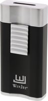 Zigarrenzubehör Feuerzeug  WinJet International Premium Wide Flat schwarz silber (310026)