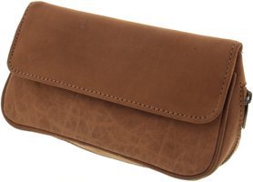 Pfeifenzubehör Pfeifentaschen  Big Ben Kombibeutel für 2 Pfeifen Leder braun Variante 1 (745002020)