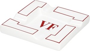 Zigarrenzubehör Aschenbecher  VegaFina Weiß mit Logo quadratisch