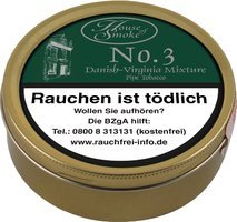 Tabak Pfeifentabak  House of Smoke No. 3 Danish-Virginia 50g Dose (61912)