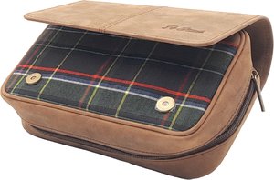 Pfeifenzubehör Pfeifentaschen  Guy Janot 3er braun Buffalo / Scotland green (10148)