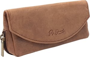 Pfeifenzubehör Pfeifentaschen  Guy Janot 1er braun Buffalo / Scotland red  (10014)