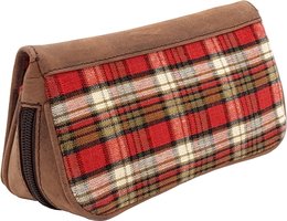 Pfeifenzubehör Pfeifentaschen  Guy Janot 2er braun Buffalo / Scotland red  (10020)