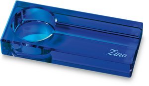 Zigarrenzubehör Aschenbecher  Zino transparent blau (52347)