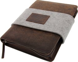 UCE Cigar Case 100% Genuine Leather Kamel Braun Groß