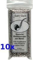 Pfeifenzubehör Pfeifenreiniger  Jean Claude 10er SPARPACKUNG - Konische Pfeifenreiniger mit Bürste 80 Stk. (010002)