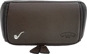 Pfeifenzubehör Pfeifentaschen  Savinelli 2er Pfeifentasche Rindleder braun T671 (13060)