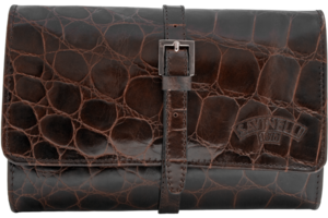 Pfeifenzubehör Pfeifentaschen  Savinelli 4er Rindleder braun Croco T660 (14959)