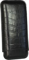 Martin Wess Corona Lederetui Kollektion 3er Kroko schwarz (593) (10384)