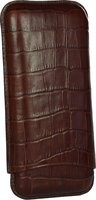 Martin Wess Corona Lederetui Kollektion 3er Kroko braun (593) (10383)