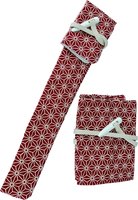 Pfeifenzubehör Pfeifentaschen  Tsuge Rot mit Tabakbeutel (6106)