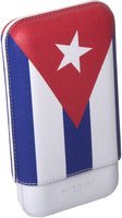 Elie Bleu Lederetui Cuban Flag für 3 Zigarren
