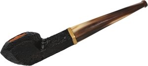 Pfeifen Serienpfeifen  Heibe Shag Sandblasted Black Horn Stern
