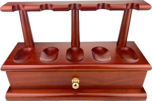 Brebbia Pfeifenständer 5er Holz mit Schublade (21038)