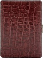 Pearl cigarillo case 9er Brown Cowhide Kroko (04927-70)