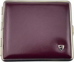 vom Hofe Manufaktur Zigarilloetui 18er Soft-Leder rot Rahmen nickel (605608)