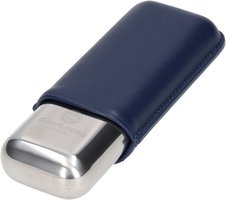 Zigarrenzubehör Etui  Cigarloong Stainless Steel/Leather blue (9501)