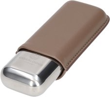 Zigarrenzubehör Etui  Cigarloong Stainless Steel/Leather taupe (9503)