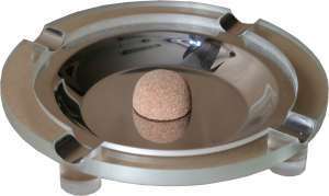 Pfeifenzubehör Aschenbecher  Guy Janot 4er Plexiglas grün rund (7018)