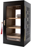 Classic Cabinet Humidor schwarz matt mit seitlichem Dekor (564202)