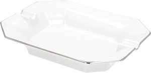 Zigarrenzubehör Aschenbecher  Classic China white with platinum rim large (617021)