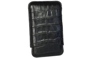 Zigarrenzubehör Etui  Martin Wess 5er Kroko schwarz (503-11) (10286)