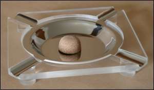 Pfeifenzubehör Aschenbecher  Guy Janot 4er eckig Plexiglas weiss (7119)