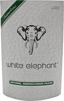 White Elephant Pfeifenfilter 9mm Naturmeerschaum-Filter (250 Stück) (20206)
