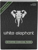 White Elephant Pfeifenfilter 9mm AKTIVKOHLE-Filter (150 Stück) (20103)