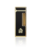 Zigarrenzubehör Feuerzeug  Dunhill Black Laque Panels Gold (60-2401)