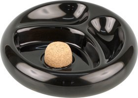 Pfeifenzubehör Aschenbecher  Classic schwarz glänzend 2 Ablagen rund (520715)