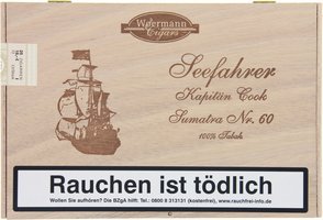 Woermann Cigars Seefahrer 100% Tabak Corona Kaptän Cook Sumatra No. 60