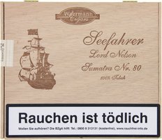 Woermann Cigars Seefahrer 100% Tabak Corona Lord Nelson Sumatra No. 80 (10er Kiste)