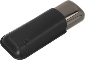 Zigarrenzubehör Etui  Angelo Leder/Metall schwarz/anthrazit (812023)