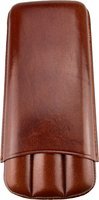 Zigarrenzubehör Etui  Marca Fina 3er Doble Corona Naturbraun (FARBTON DUNKEL) ohne Logo
