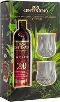 Spirituosen Rum  Ron Centenario Fundacion 20 Jahre (0,7 l / 40 % vol.) im Geschenkset mit 2 Tumblern