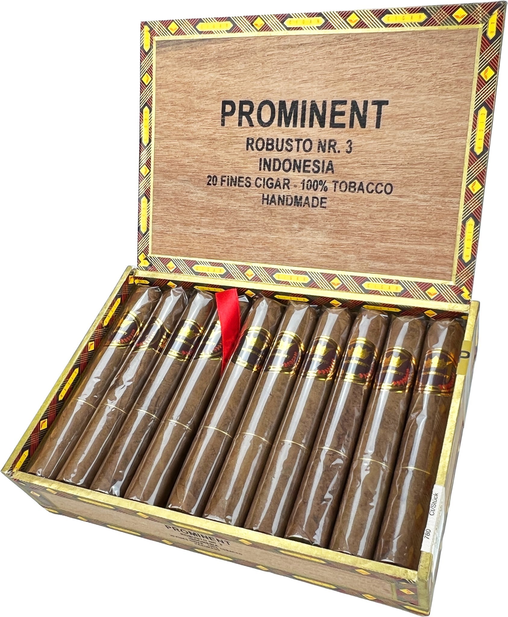 Prominent 100% Tobacco Robusto Nr. 3 Kiste offen