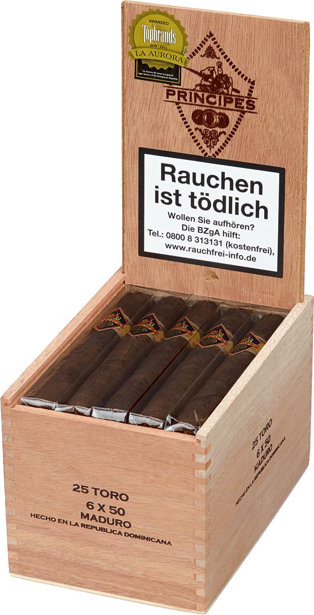 La Aurora Principes MADURO Toro Kiste offen