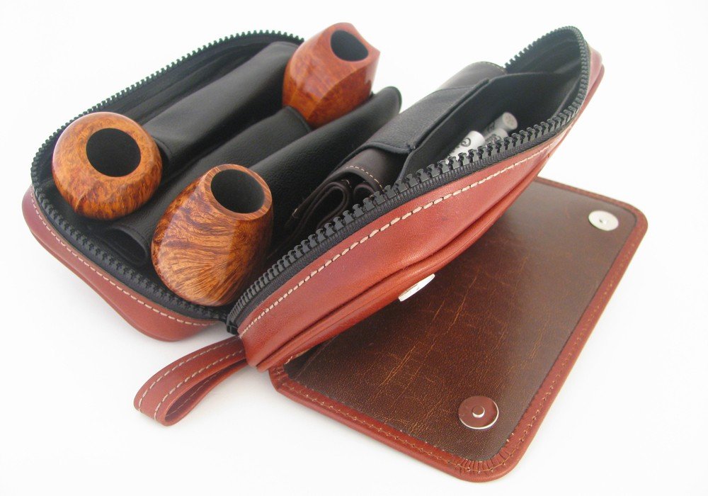 Martin Wess 118 Pfeifentaschen P 35 Pfeifentasche für 3 Pfeifen Detailbild