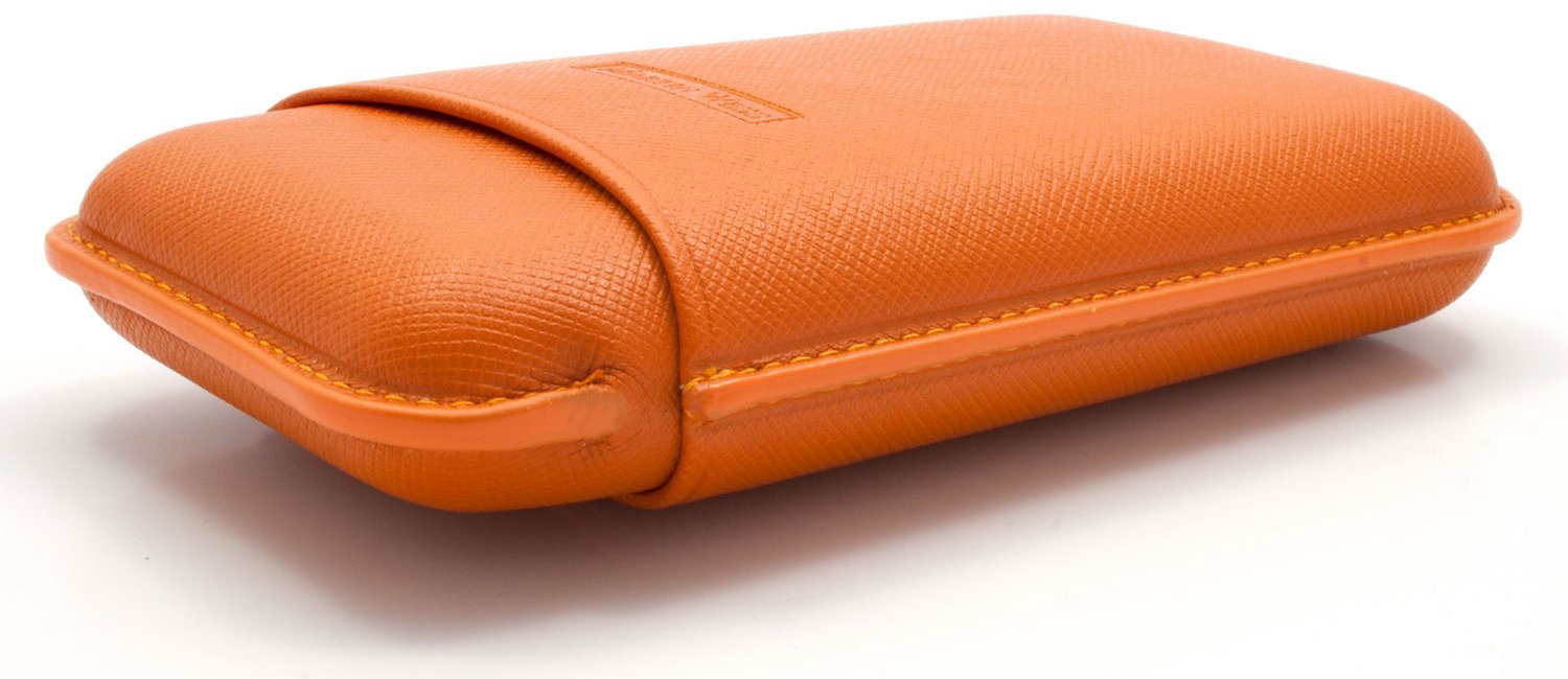 Martin Wess Dante Lederetui 3er Gigante Orange (570) liegend